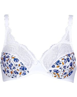 Playtex Non Imbottito Flower Elgance Micro - Blu