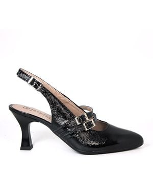 Pitillos Chaussures ZAPATO DE SALÓN DESTALONADO EN PIEL CHAROL NEGRO 10527 - Noir