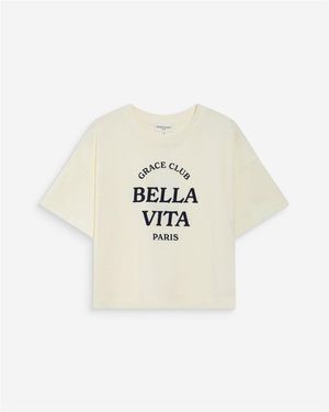 T-shirt Manches Courtes GRACE & MILA Modèle NID - Couleur Moutarde, Taille M, Neuf Avec étiquettes