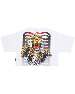 Propaganda T-Shirt Maglietta Corta Donna W Ribs Assault Croptop Tee - Blanc