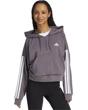 adidas Sweatshirts à capuche W 3S FT QZ HD - Violet