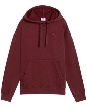 PUMA Sweat-shirt Ess Elevated Relaxed Wash - Rouge