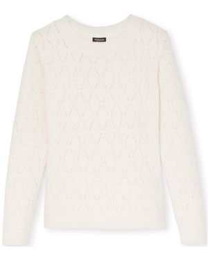 Daxon Pull by - Pull maille fantaisie - Blanc