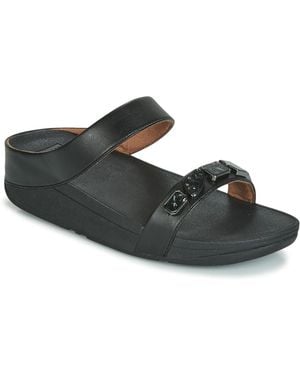 Fitflop Sandalen Met Sleehak Fino Shellstone - Zwart