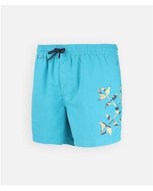 Oxbow Zwembroek Strandshort Met Grafische Print Tagtan - Blauw