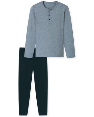 Schiesser Pyjamas / Chemises de nuit Pyjama Casual Essentials - Bleu