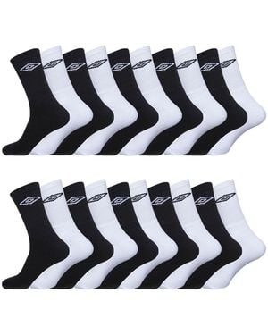 Umbro Chaussettes Lot De 20 Paires De Chaussettes Tennis Homme - Noir