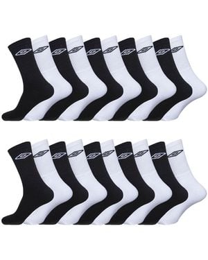 Umbro Chaussettes Lot de 20 Paires de Chaussettes Tennis - Noir