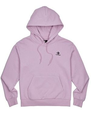 Converse Sweat-shirt Embroidered Star Chevron Hoodie - Violet