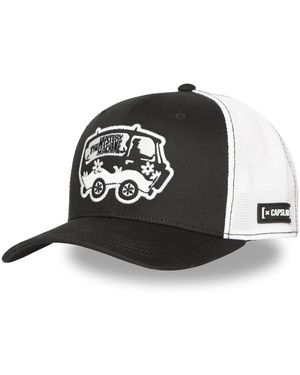 Capslab Casquette Casquette trucker prenium semi curved Logo Bakugo - Noir