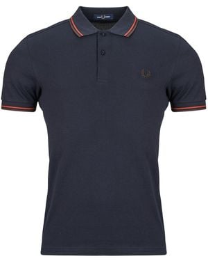 Fred Perry Polo Shirt Korte Mouw Twin Tipped Shirt - Blauw