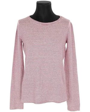 Theory Gilet Pull en lin rouge - Rose