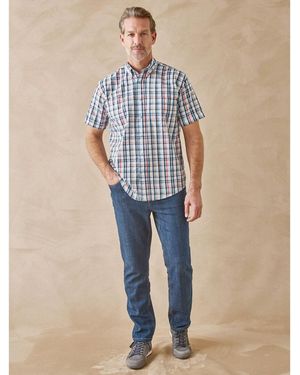 Daxon Chemise by - Chemise tissu léger et gaufré - Bleu