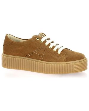 So Send Baskets Baskets cuir velours - Marron