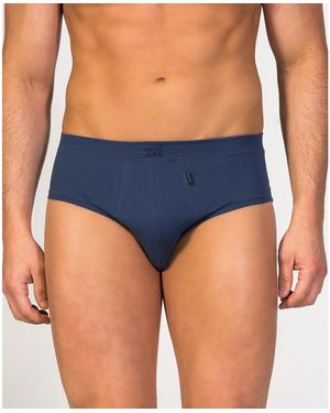 Zd - Zero Defects Slips Slip mini coton égyptien - Bleu