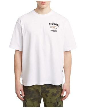 G-Star T-shirt Running Dog Back Gr R T - Blanc