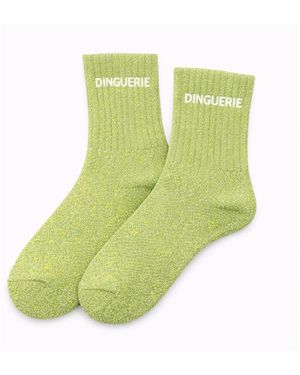 Funkyfeets Chaussettes Chaussettes à Paillettes - Dinguerie - Vert