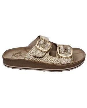 FANTASY SANDALS Sandales plates CHAUSSURES DESPOINA - Marron
