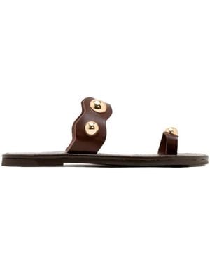 Porronet Sandales plates BASKETS 3214 - Marron