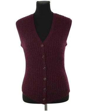 agnès b. Gilets De Costume Cardigan En Laine - Violet
