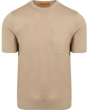 Suitable T-shirt Knitted T-shirt Pocket Compact Taupe - Neutre