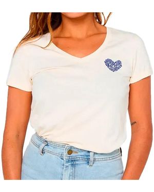 Rip Curl Polo HEART V NECK TEE - Blanc
