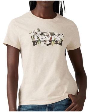 Levi's T-Shirt Korte Mouw - Naturel