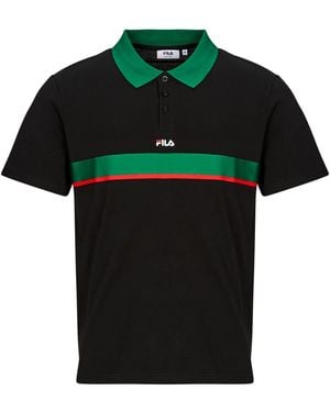 Fila Polo Sagano Relaxed Taped Polo Shirt - Nero