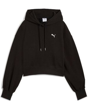 PUMA Sweat-shirt Wardrobe Ess Relaxed Cropped Hoodie Tr - Noir