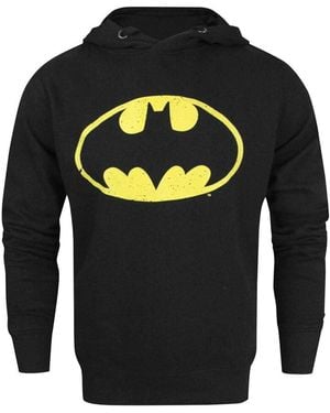 Dc Comics Sweatshirts À Capuche Batman Distressed Logo Capuche - Bleu