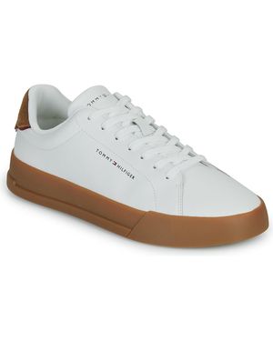 Tommy Hilfiger Baskets basses TH COURT LTH DETAIL ESS - Blanc