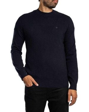 Superdry Pull Tricot Essentiel En Laine Mélangée - Bleu