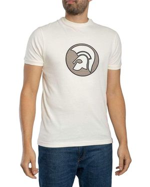 Trojan T-Shirt T-Shirt À Logo Jacquard Appliqué - Blanc