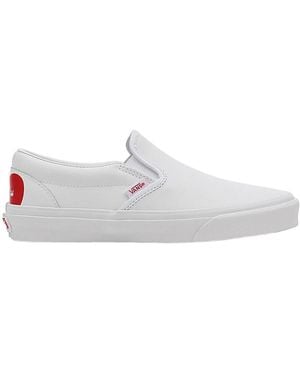 Vans Slip Ons Baskets Classic Slip-On Toile - Blanc