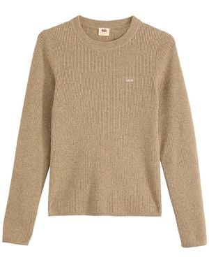 Levi's Pull Rib Crew Sweater Taupe Gray Heather Bros - Neutre