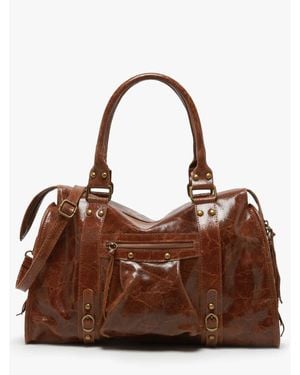 Milano Sac a main sac porté épaule Elefante cuir ELEFANTE 62F-0EF24095 - Marron