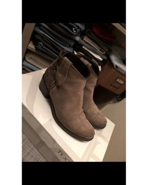 Texto Bottines Bottines Daim camel - Noir