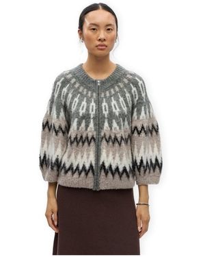 Object Gilet Jaade Diana Cardigan - Gris
