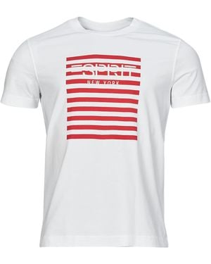 Esprit T-Shirt Ocs Logo Stripe - Bianco