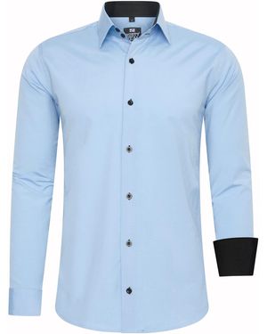 Rusty Neal Chemise Overhemd Slim Fit - Bleu