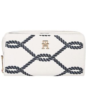 Tommy Hilfiger Portefeuille Portefeuille Ref 59714 Blanc 19*3*10 cm - Métallisé