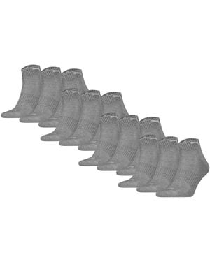PUMA Chaussettes unisexe Chaussettes Paquet de 12 Cushioned Quarter 12P - Gris