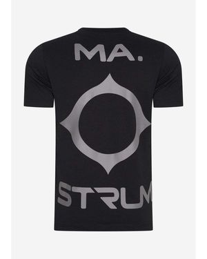 Ma Strum T-shirt T-shirt surdimensionné avec logo au dos - noir
