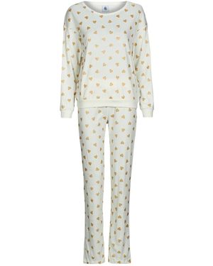 Petit Bateau Ensembles de pyjama CLUST - Blanc