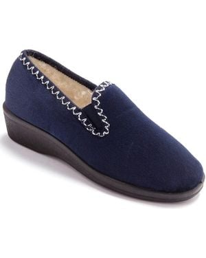 Pediconfort Chaussons Sans-gêne fourrés - Bleu