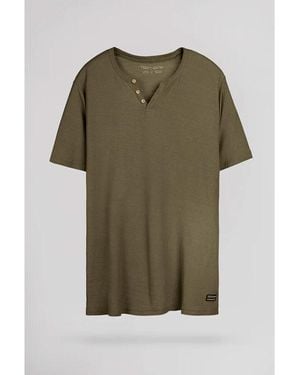 Teddy Smith T-shirt Tee Shirt T-GABRIEL Turbulence Kaki - Vert