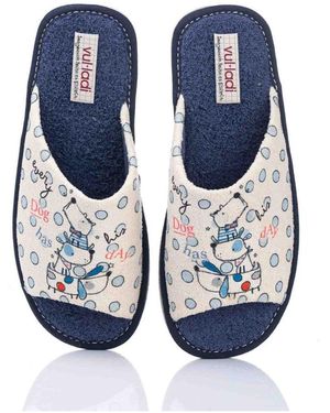 Vulladi Chaussons Chaussons de maison - Parquet spécial - Bleu