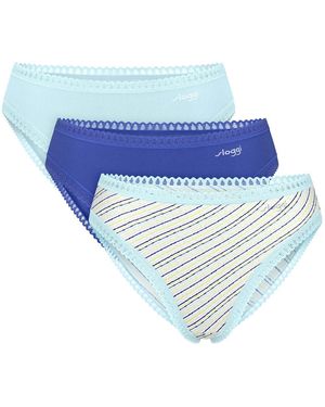Sloggi Slips Slip Paquet de 3 GO Crush High leg C3P - Bleu