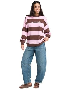 Roxy Sweat-Shirt Strictly Stripes - Rouge