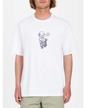 Volcom T-shirt Camiseta Slowfutur SS White - Blanc